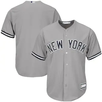 mens gray new york yankees big and tall replica team jersey
